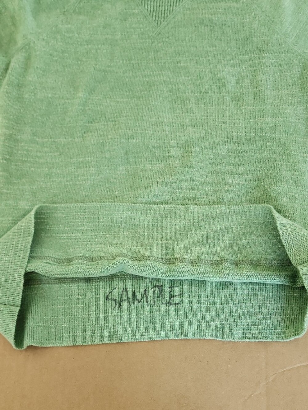 L.L. Bean Organic Cotton Slub Crewneck Sweater Lightweight Sweatshirt Green - Picture 7 of 9